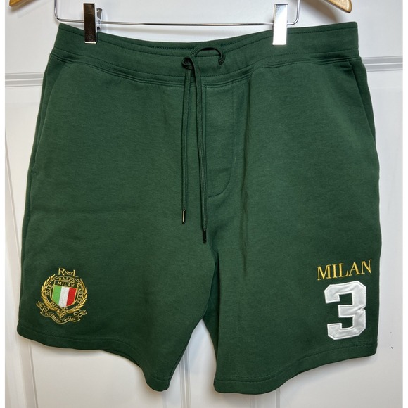 Polo Ralph Lauren Other - Polo Ralph Lauren Milan Shorts Large Green Double Knit Crest Italy 3 Blokecore